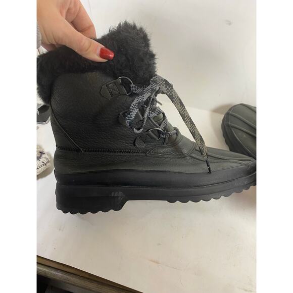 Sperry Maritime Leather Faux Fur Boots 9.5W - Picture 9 of 14